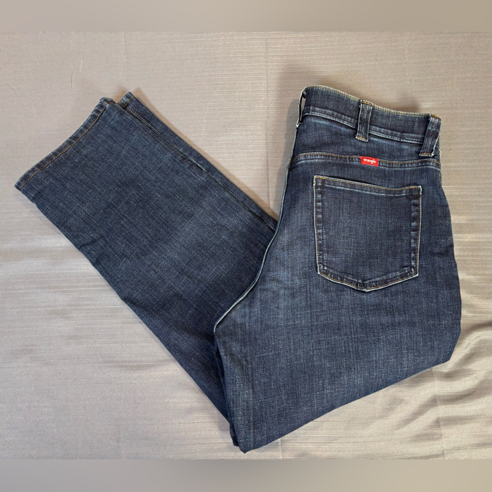 Wrangler Ultra Flex Jeans 36x32 Dark Wash Stretch Denim Mens 36 32 Comfort Fit